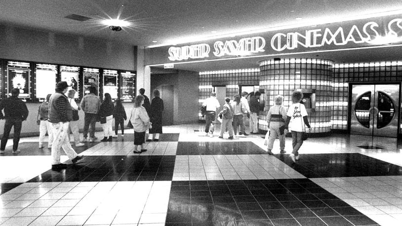 Customers going into Super Saver Cinema at Forest Fair Mall, Jan. 28, 1990. JOURNAL-NEWS PHOTO ARCHIVES