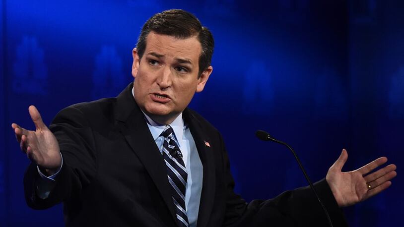 Republican Presidential hopeful  Ted Cruz  speaks during the CNBC Republican Presidential Debate, October 28, 2015 at the Coors Event Center at the University of Colorado in Boulder, Colorado. AFP PHOTO/ ROBYN BECK / AFP / ROBYN BECK        (Photo credit should read ROBYN BECK/AFP/Getty Images)