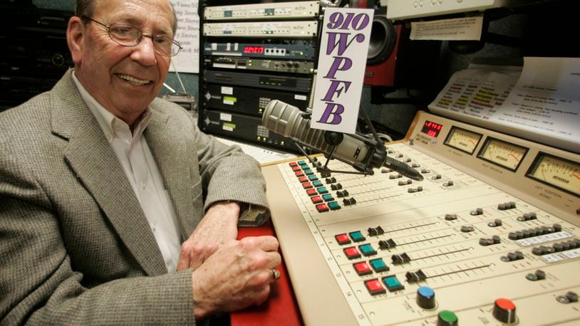 In this 2006 file photo, Russell Dwyer is pictured at the WPFB radio station in Middletown, where he was the news director. Dwyer, a former Middletown police chief, died April 23. He was 80.