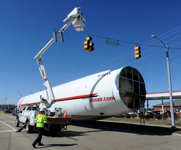 PHOTOS: A Boeing 767 is transported on Dayton-Yellow Spring Road in Fairborn