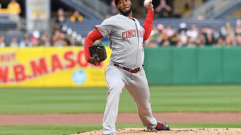 PITTSBURGH, PA - APRIL 12: Amir Garrett #50 of the Cincinnati Reds delivers a pitch in the first inning during the game against the Pittsburgh Pirates at PNC Park on April 12, 2017 in Pittsburgh, Pennsylvania. (Photo by Justin Berl/Getty Images)