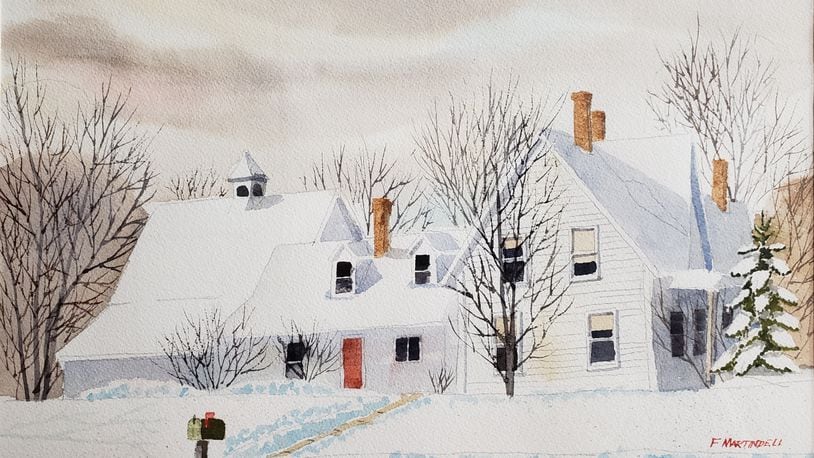 Frank Martindell's painting "Through Sleet and Snow" will be part of the “Hughes Family Annual Reunion Show" at the Middletown Arts Center through Sept. 24. CONTRIBUTED