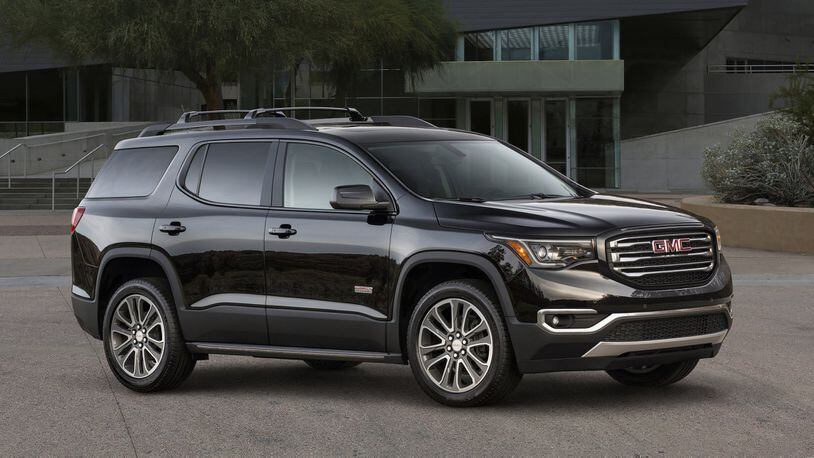 The new 2019 GMC Acadia Black Edition offers a distinctive, personalized appearance to complement the Acadia line of distinctive SLE, SLT and Denali trims. The Black Edition is available on SLT model and includes 20-inch machined aluminum wheels with black accents, black grille insert and black surround, black headlamp and taillamp details, and black mirror caps, roof rails and additional exterior accents. GMC photo