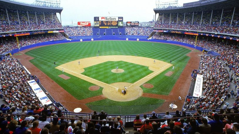 A general view of Cleveland Municipal Stadium during a game on May 17, 1992. Photo by Jeff Hixon/Getty Images