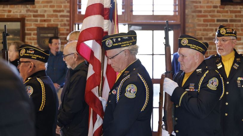 The DAV Chapter 15 Hamilton-Fairfield Post provided the color guard at last year's Butler County Veterans Service Commission Veterans Day ceremony. FILE PHOTO