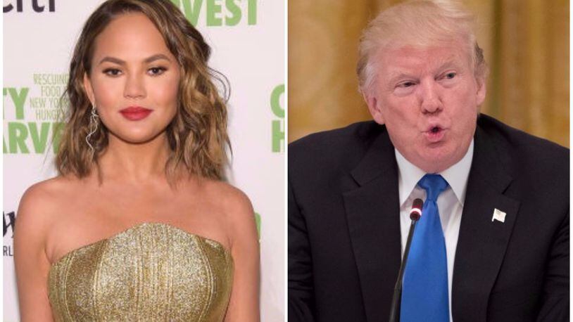 Model Chrissy Teigen and President Donald Trump in another Twitter war.