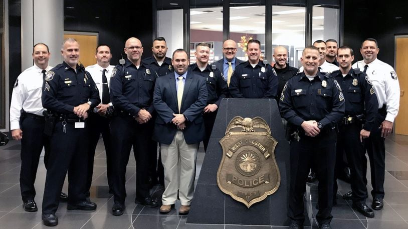 West Chester Police Department relaxed its policies on mustaches, beards and goatees so that officers could participate in a No Shave November initiative benefiting a local non-profit. CONTRIBUTED