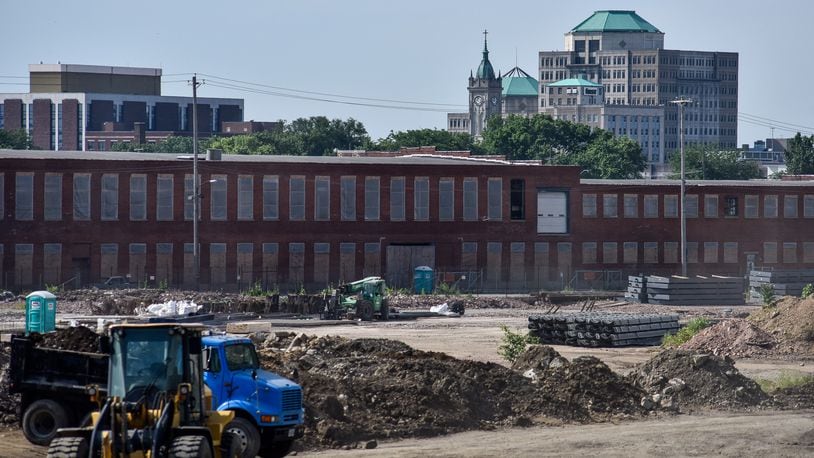 Construction continues on Spooky Nook Sports Champion Mill Wednesday, June 17, 2020 in Hamilton. The multi-use sports and convention complex will have more than 1 million square feet of space and is expected to be completed in December 2021. NICK GRAHAM/STAFF
