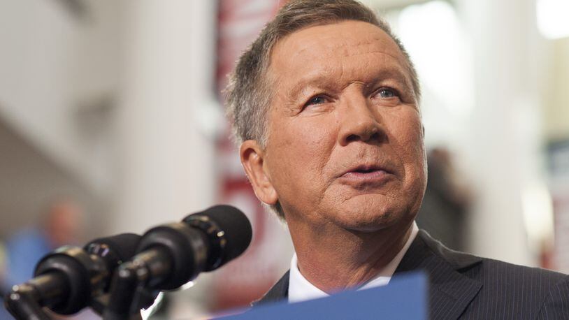 COLUMBUS, OHIO - JULY 21: Ohio Governor John Kasich gives his speech announcing his 2016 Presidential candidacy at the Ohio Student Union, at The Ohio State University on July 21, 2016 in Columbus, Ohio. Kasich became the 16th candidate to officially enter the race for the Republican presidential nomination. (Photo by Ty Wright/Getty Images)
