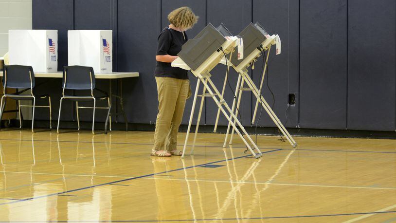 Most area schools will be in session on Election Day, and many of them serve as polling places. MICHAEL PITMAN / STAFF