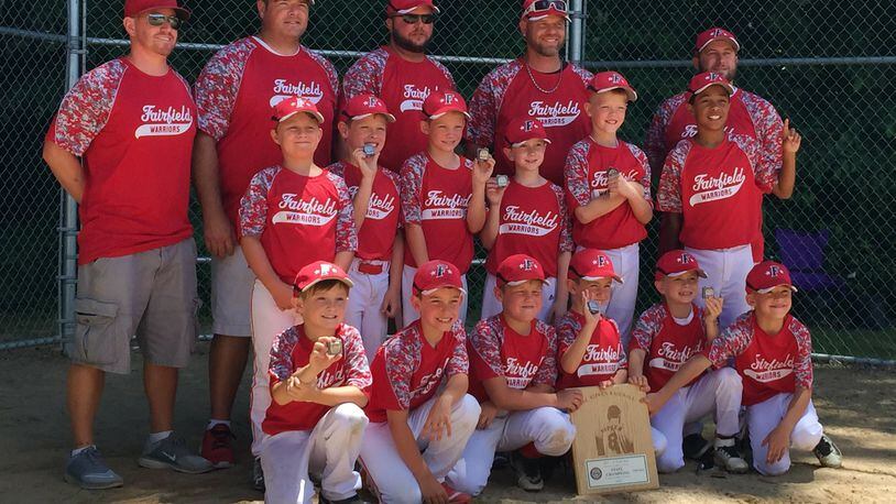 The Fairfield Warriors, the city’s all-star 8U baseball team, won the state tournament in July, besting the team from Warren, Ohio. However, in the ensuing weekend they went 0-4 in a regional tournament. SUBMITTED