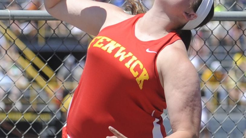 Fenwick’s Jenni Rossi competes in the Division II regional meet in Dayton on May 31, 2014. MARC PENDLETON/STAFF