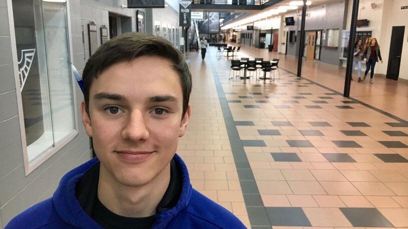 Lakota East High School junior Nicholas Eddy is one of the volunteer members of the school district’s new Hope Squads, designed to help battle teen suicides and depression. The program is now at both Lakota high schools and their freshman feeder schools.