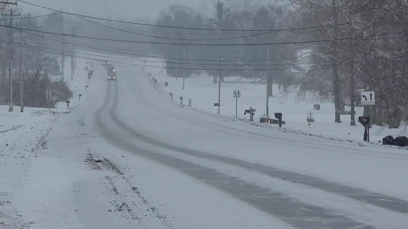 As Butler County is declared a Level 1 Snow Emergency Thursday, area school superintendents say their decisions to evaluate winter storms and call for school closings are among the most serious judgment calls they make. Many of Butler County's more rural school systems have two-lane, country roads like this one pictured during a 2021 snow storm. (File Photo\Journal-News)