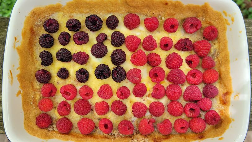 A patriotic dessert with local red and black raspberries is the ultimate summertime treat. CONTRIBUTED/JIM RUBENSTEIN