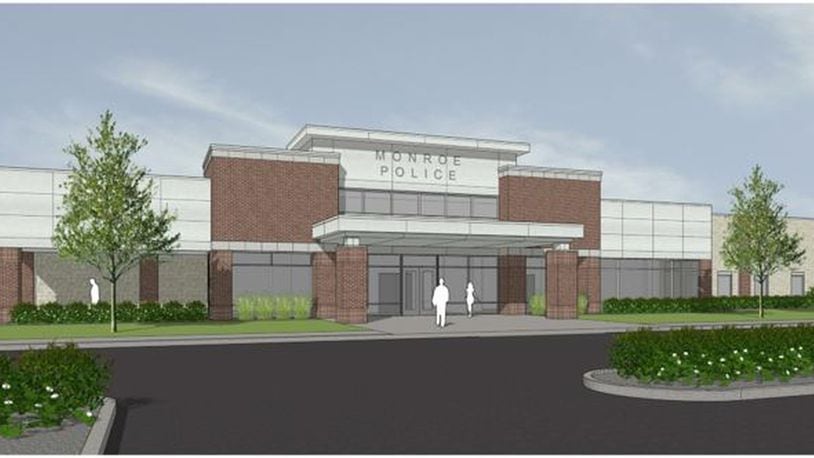 Monroe’s new police station might look like this after renovations are completed on the former IGA grocery on Main Street/Cincinnati-Dayton Road. The department has outgrown it’s current facilities on the lower level of the Monroe City Building. CONTRIBUTED