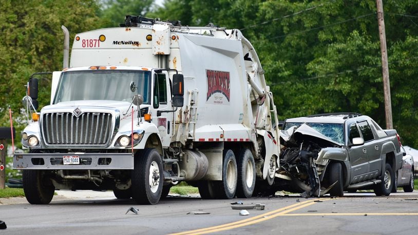 David Jankovich of Middletown pleaded guilty today in Butler County Common Pleas Court to aggravated vehicular homicide in the death of a Rumpke employee on July 30. The employee was pinned between the back of the trash truck and a pickup truck. FILE PHOTO