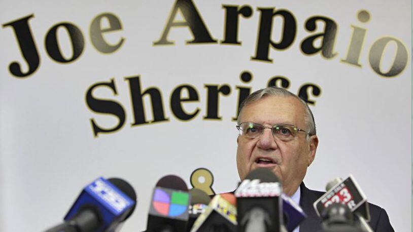 Maricopa County Sheriff Joe Arpaio speaks about U.S. District Court Judge Susan Bolton’s ruling that blocked the most controversial sections of Arizona’s new immigration law from taking effect, Wednesday, July 28, 2010, in Phoenix.