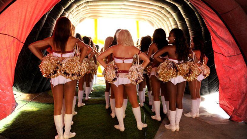 Some Washington Redskins cheerleaders are recounting claims of inappropriate moments they told the New York Times occurred during a team trip to Costa Rica in 2013(Photo by Patrick Smith/Getty Images)