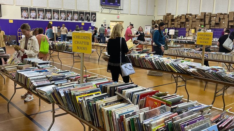 Friends of the Hamilton-Fairfield Lane Libraries Annual Used Book Sale will be held 4-8 p.m. today, May 3, and 9 a.m.-5 p.m. Saturday, May 4 in the gymnasium at Queen of Peace Parish, 2550 Millville Ave., Hamilton. Proceeds benefit the Friends of the Hamilton-Fairfield Lane Libraries. AMY BURZYNSKI/STAFF