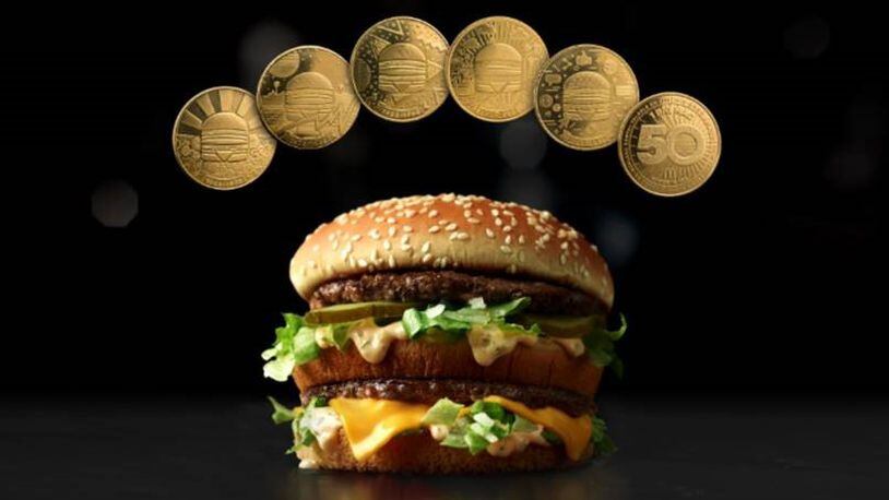 McDonald's is celebrating Big Mac's 50th anniversary with MacCoins, which can be collected, shared and redeemed for a free Big Mac Aug. 3 through the end of the year.