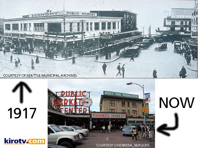 Seattle Icons Now and Then