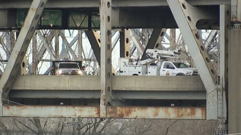 The Brent Spence Bridge connecting Cincinnati to northern Kentucky reopened to traffic on Tuesday, Dec. 22, 2020. CONTRIBUTED BY TERRY HELMER / WCPO-TV