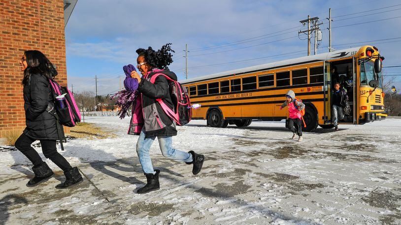 By early afternoon Tuesday almost half of Butler County school systems had annouced bitterly cold temperatures forecast for Wednesday will close classes then along with some sports and other after-school events that day.(File photo/Journal-News)