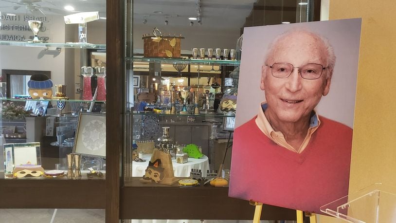 Wilbur Cohen, who died Feb. 28., 2020 at 96 years old, was eulogized at Adath Israel Congregation in Amberley Village Sunday, March 1. As recently as two weeks ago, he was at his desk opening mail as Cohen Recycling employees flocked to his office to greet him. ERIC SCHWARTZBERG/STAFF