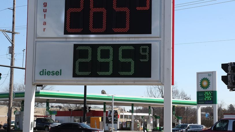 Gas prices in the Springfield area are on the rise again. BILL LACKEY/STAFF