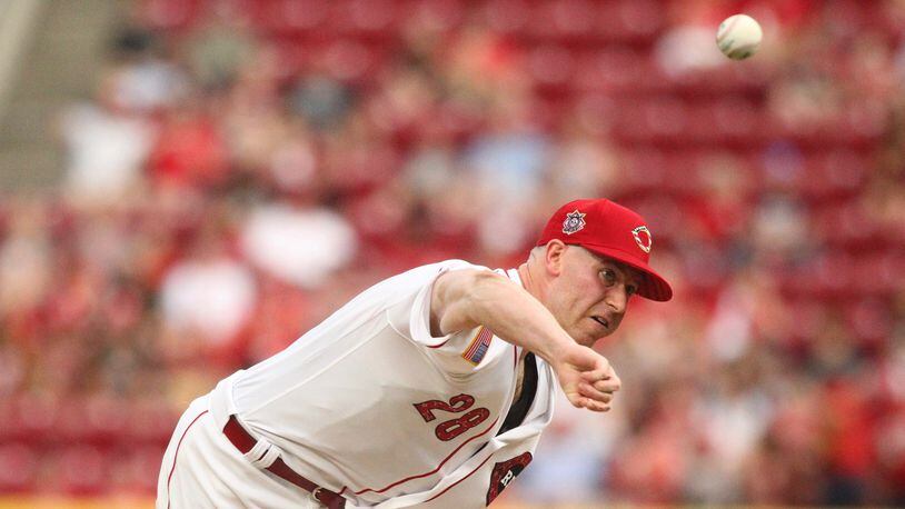 Reds starter Michael Lorenzen pitches against the White Sox on Tuesday, July 3, 2018, at Great American Ball Park in Cincinnati. David Jablonski/Staff