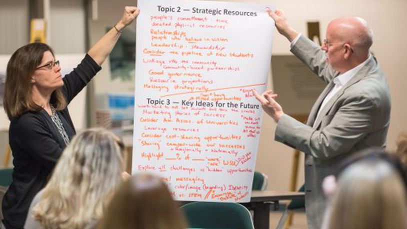 After the summit, participants will work in groups to refine the goals in the strategic plan, develop action items for each goal and create metrics to measure each goals. Photo provided.