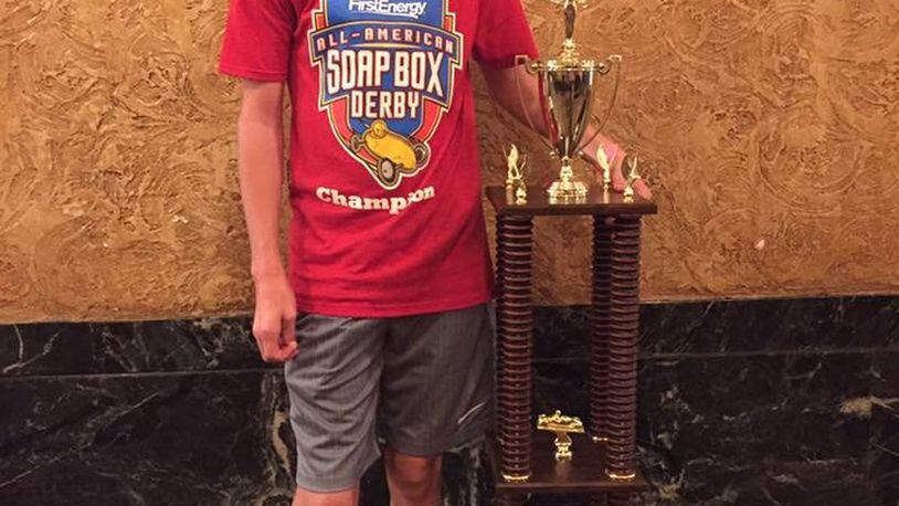 Zander Kokotajlo, of West Chester Twp., came in second place in the All-American Soap Box Derby, becoming the highest finishing driver in the Local Competition from the Cincinnati area in the Derby’s 83-year history. CONTRIBUTED