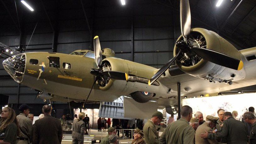 The B-17 Memphis Belle was unveiled in a private ceremony Wednesday and opened to the public Thursday. MICHAEL BURIANEK / STAFF (daytondailynews.com)