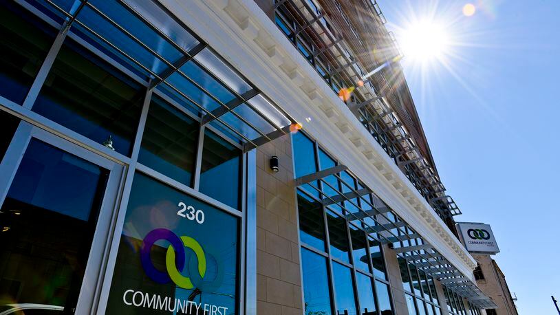 Community First Solutions’ headquarters at 223 South Third Street in downtown Hamilton. The nonprofit is one of Hamilton’s largest employers. NICK GRAHAM/STAFF