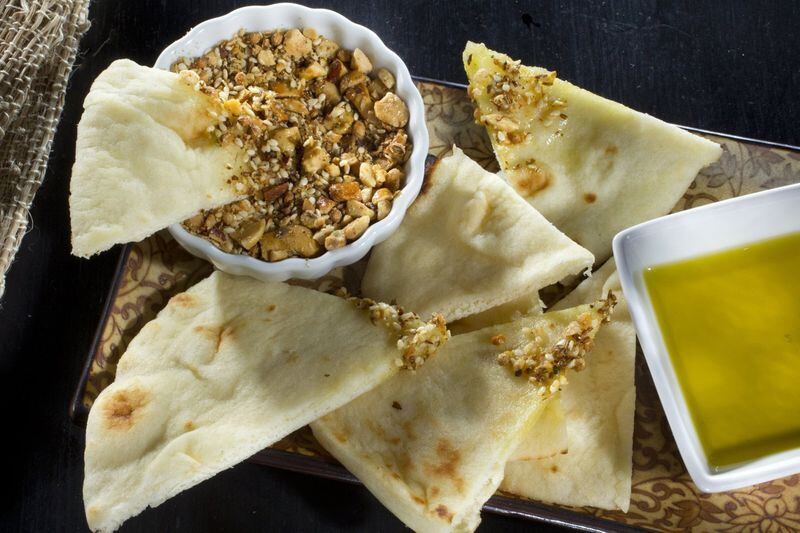 Spicy dukkah is a healthy dip for pita and veggies. (Tammy Ljungblad/Kansas City Star/MCT)