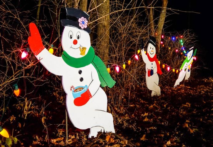 Fort Saint Clair Whispering Christmas light display in Eaton
