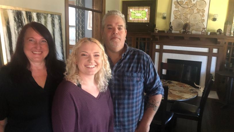 Tracy and Brian Teetzen and their daughter, Cassidy, recently opened The Cracked Pot, a coffee and crepe shop on Central Avenue in Middletown. The Grand Opening is set for 10 a.m. July 23. RICK McCRABB/STAFF