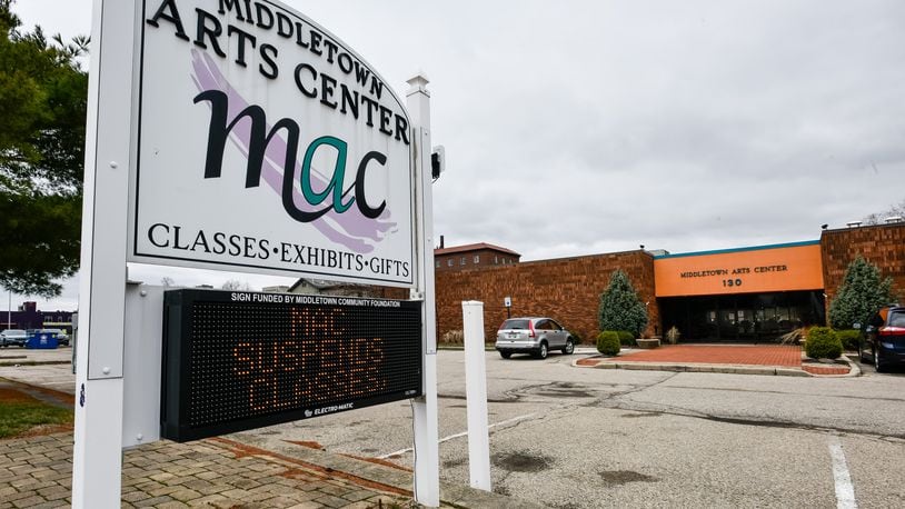Middletown Arts Center has suspending classes, events and public access thru April 23. The Governor of Ohio ordered all schools to be closed for three weeks to help reduce the spread of coronavirus and many businesses and non-profits are following with similar closings. NICK GRAHAM / STAFF