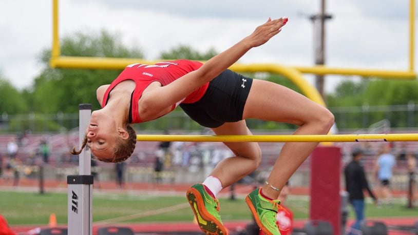 Lakota West graduate Annika Kinley received All-American honors in high jump by placing third at the Nike Outdoor National Meet July 1 in Oregon. Photo by Jenny Walters Photography