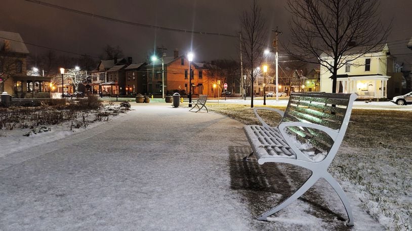 FILE: Snow fell in Hamilton Saturday night, January 30, 2021. NICK GRAHAM / STAFF