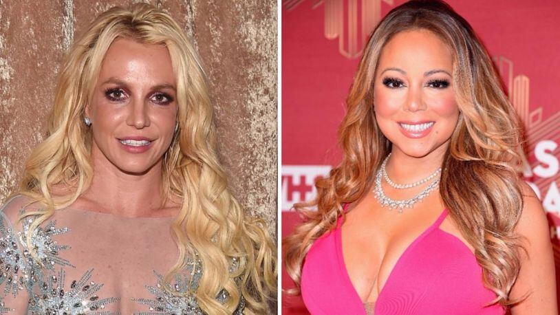 Britney Spears posed for a photo with Mariah Carey at a dinner party and shared the snap on Twitter, to fans' excitement.