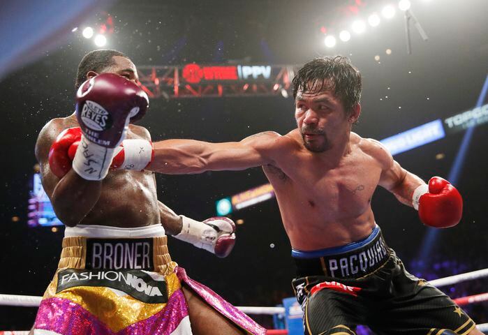 Photos: Manny Pacquiao defeats Adrien Broner to retain welterweight title
