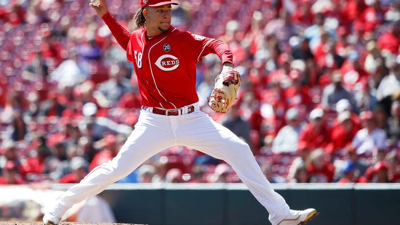 CINCINNATI, OH - APRIL 03: Luis Castillo #58 of the Cincinnati Reds pitches in the second inning against the Milwaukee Brewers at Great American Ball Park on April 3, 2019 in Cincinnati, Ohio. (Photo by Joe Robbins/Getty Images)