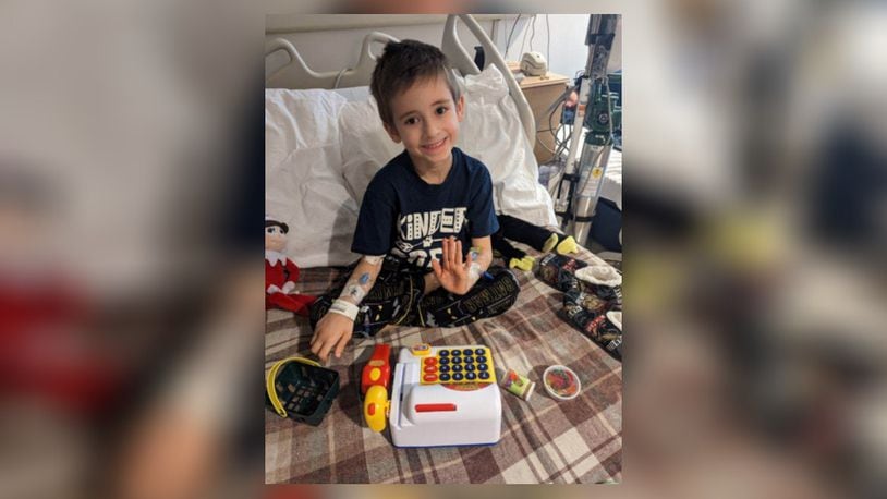 Perseus Thomas, 6, was diagnosed with severe complications from the strep A virus. Bacteria had entered his bloodstream and he went into septic shock, which then caused an acute blood clot to develop in his neck/head area. CONTRIBUTED