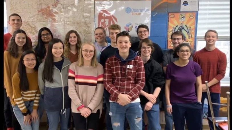 A Fairfield High School science class has won top honors in a national science contest, earning $100,000 in learning tech for their Butler County school. The team won first prize in the national Samsung Solve for Tomorrow competition designing an app to alert distracted parents of an abandoned baby in their car. From left to right, front row: Megan Barth, Jack Cowan 2nd Row: Kali Bell, Lindsay Wilson, Bryce Torbeck, Rockey Bell, Sarah Dance 3rd Row: Jada Boyer, Manju Katel , Haley Durbin, Julianne Wilkerson, Alex Dorst, Dylan Luttrell, Darwin Russell 4th Row Jacob Moore (Provided Photo/Journal-News)