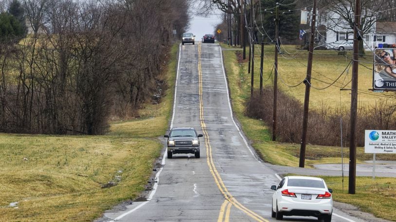 Tylersville Road is planned to be reconstructed between Hamilton Enterprise Park Drive and Gateway Avenue. The reconstruction project will widen parts of the roadway and shore up the pavement with the anticipated increase in truck traffic. NICK GRAHAM/FILE