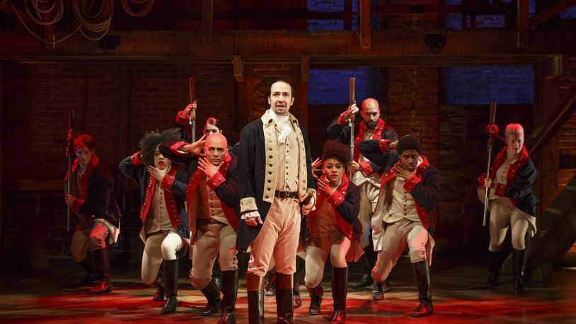 The national tour of Lin-Manuel Miranda’s 2015 blockbuster musical “Hamilton,” currently playing Cleveland’s Playhouse Square through Aug. 26, will also be seen in Columbus and Cincinnati during the 2018-2019 season. (Contributed photo by Joan Marcus)