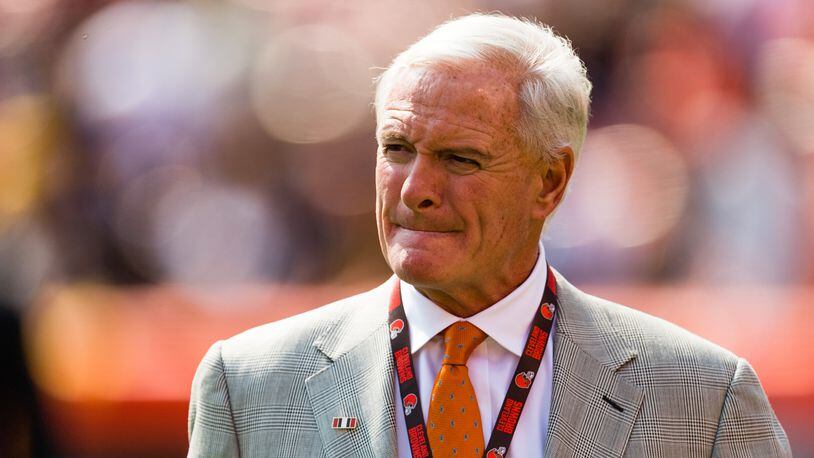 CLEVELAND, OH - SEPTEMBER 10: Cleveland Browns owner Jimmy Haslam walks the field prior to the game against the Pittsburgh Steelers at FirstEnergy Stadium on September 10, 2017 in Cleveland, Ohio. (Photo by Jason Miller/Getty Images)