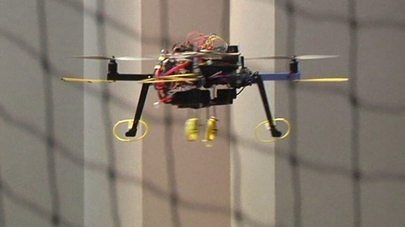 A drone in flight at a past Ohio UAS conference in Dayton. FILE PHOTO